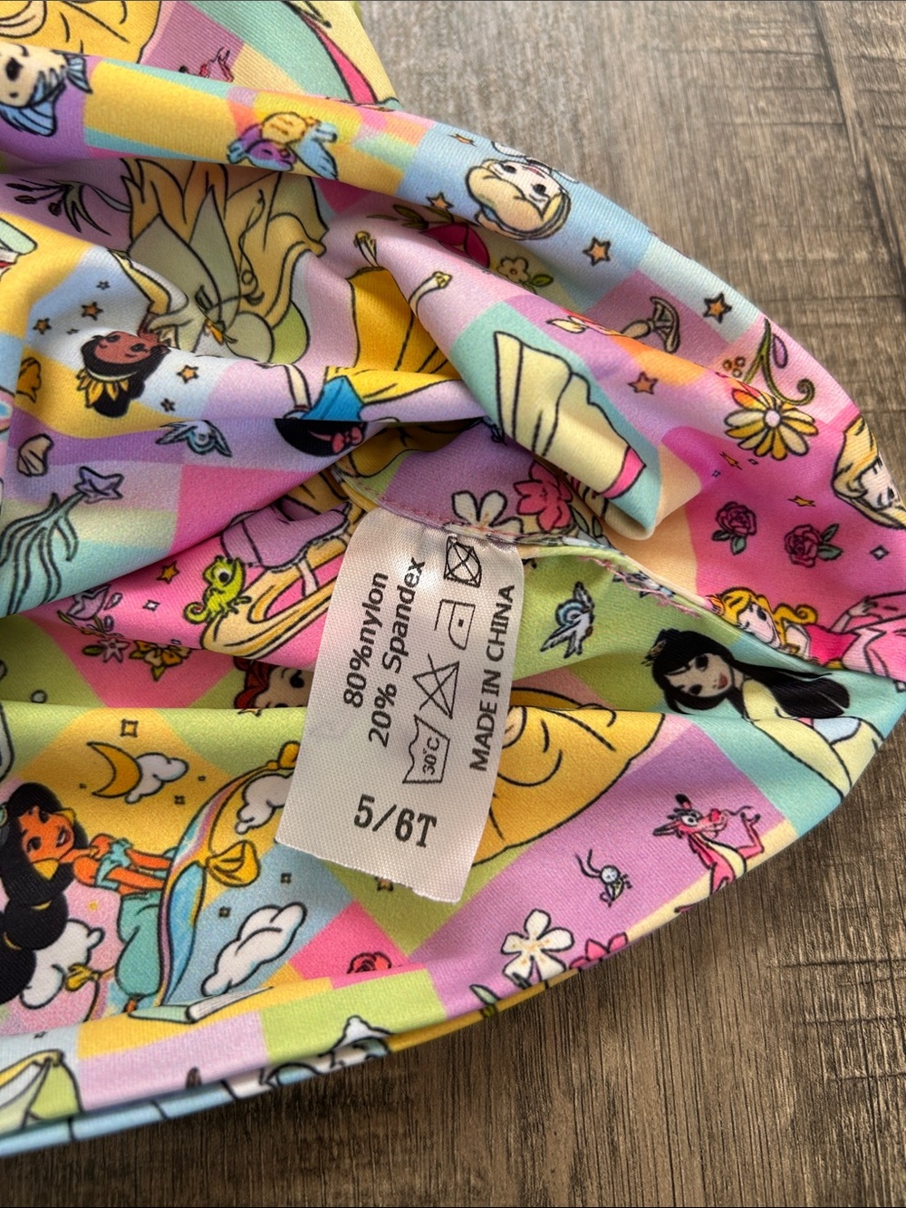 Girls' Multicolor Disney Princess Print Tulle two piece athletic set - Picture 2 of 7
